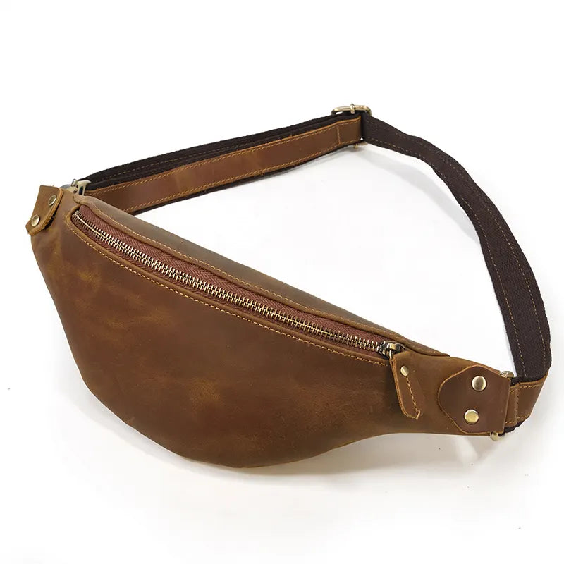 Wagner Leather Waist Bag | Full Grain Leather Fanny Pack-thumbmail-7