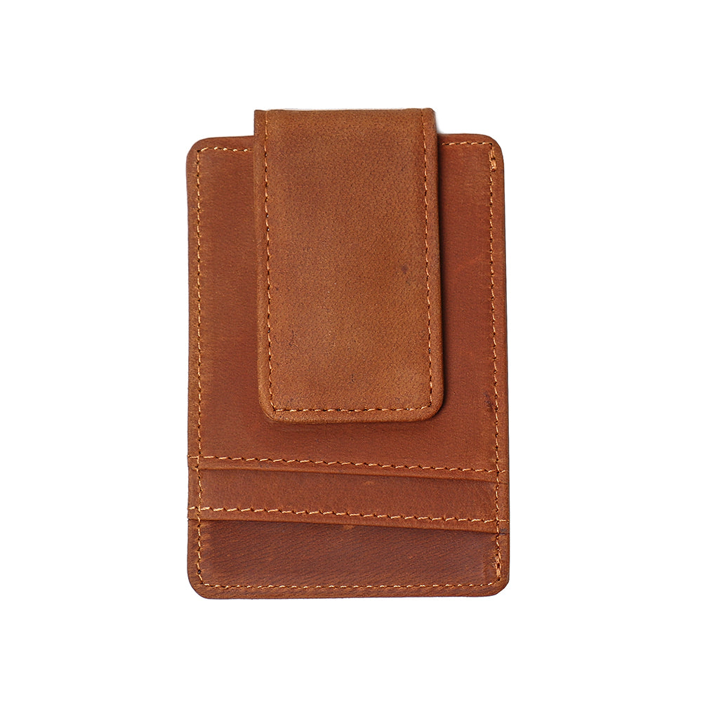 The Walden | Handmade Leather Front Pocket Wallet With Money Clip-thumbmail-5