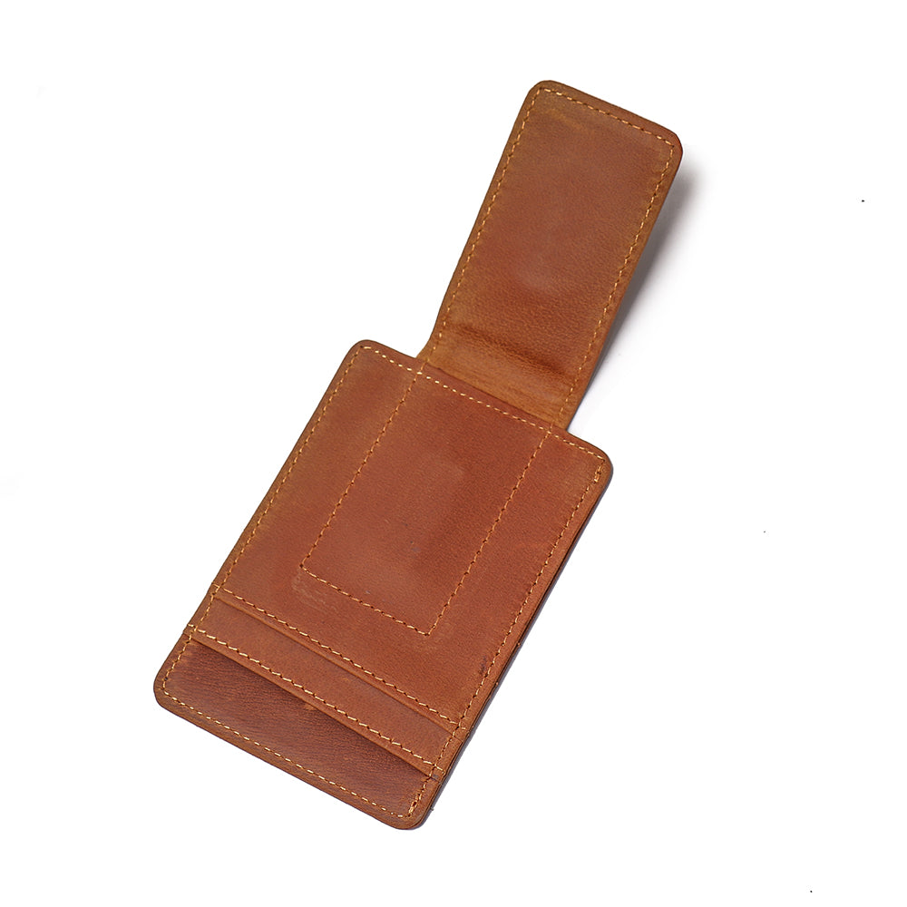 The Walden | Handmade Leather Front Pocket Wallet With Money Clip-thumbmail-7