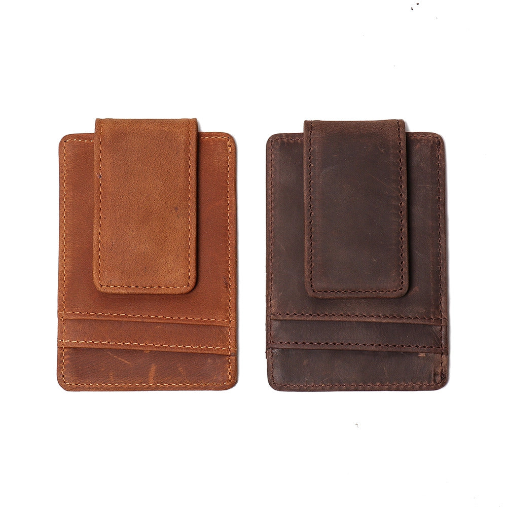 The Walden | Handmade Leather Front Pocket Wallet With Money Clip-thumbmail-1