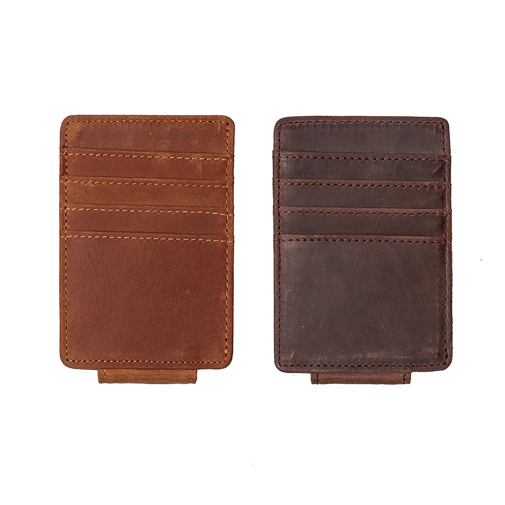 The Walden | Handmade Leather Front Pocket Wallet With Money Clip-thumbmail-2
