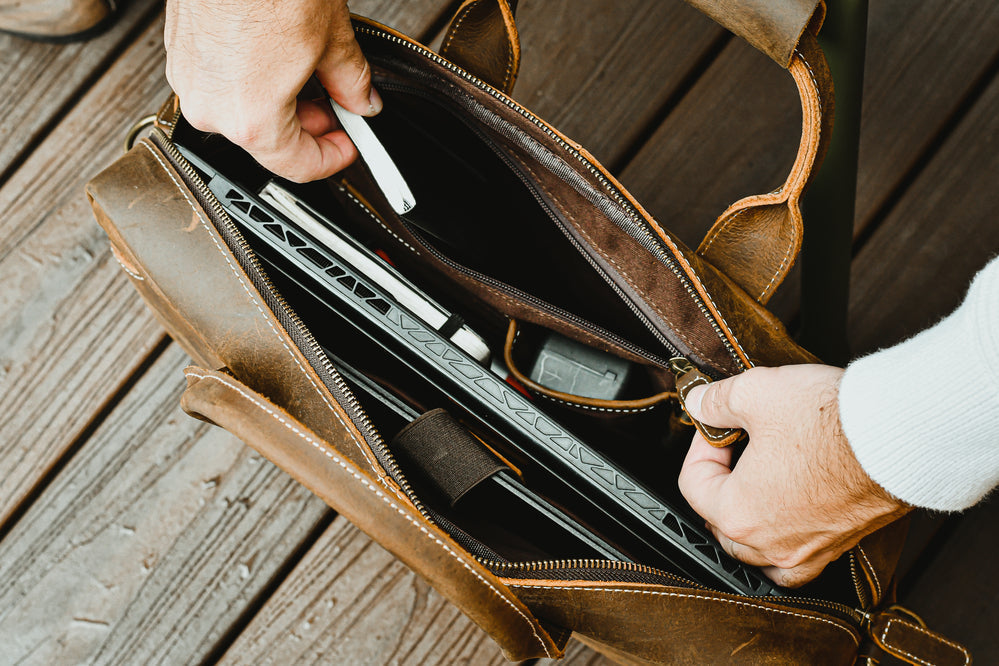 The Welch Briefcase | Vintage Leather Messenger Bag-thumbmail-9