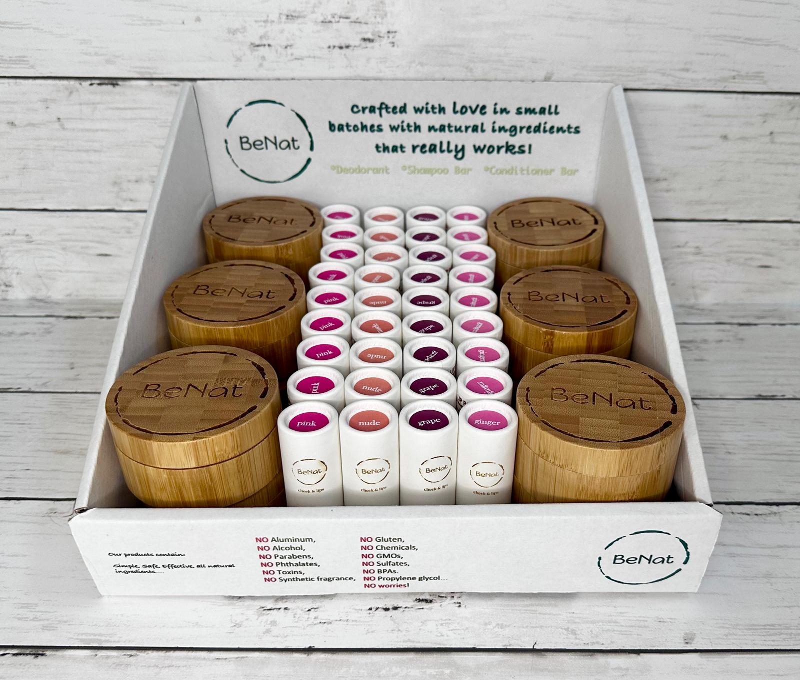 BeNat Eco-Friendly, All-Natural Makeup Retail Display Box-thumbmail-1