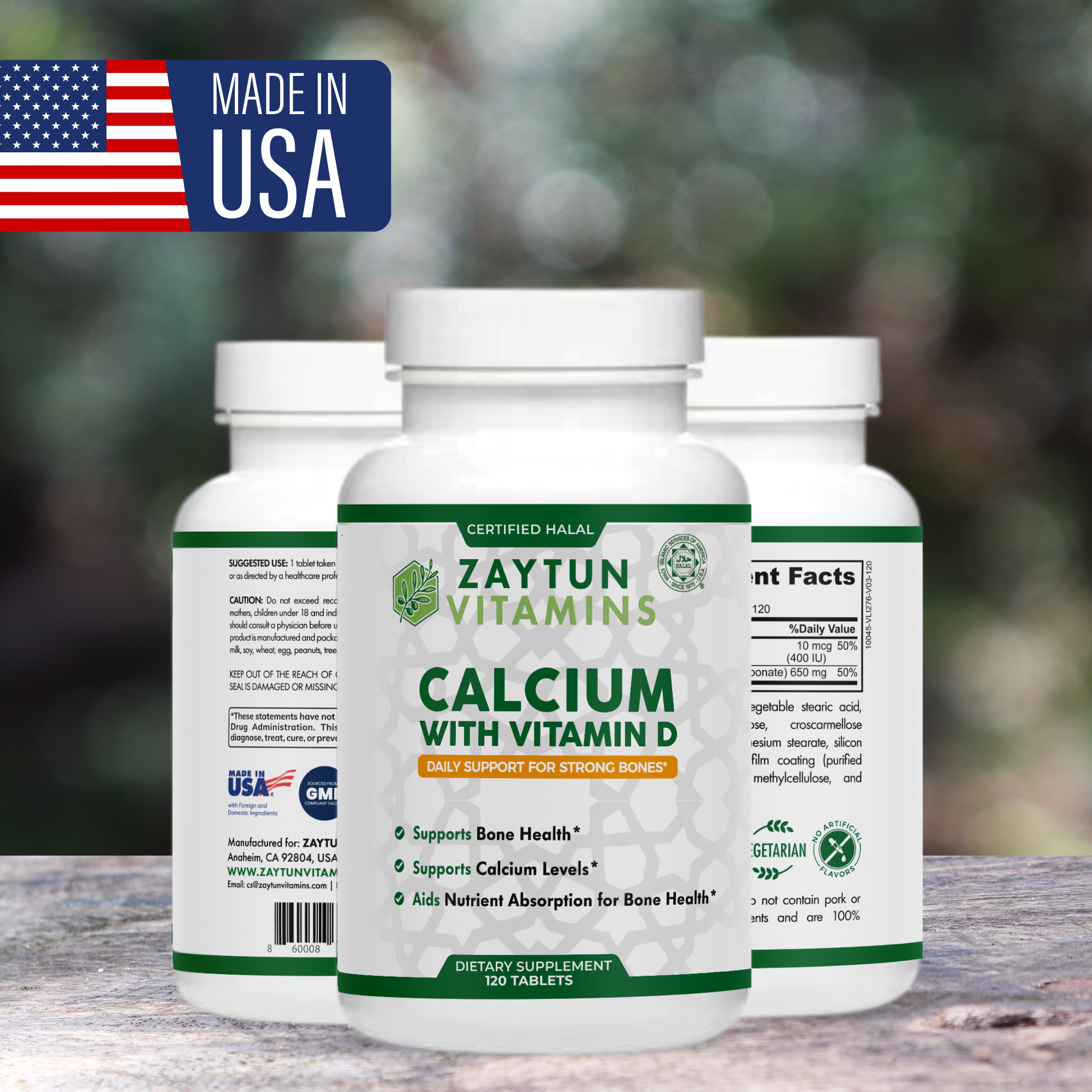 Halal Calcium + Vitamin D3 Tablets-thumbmail-2