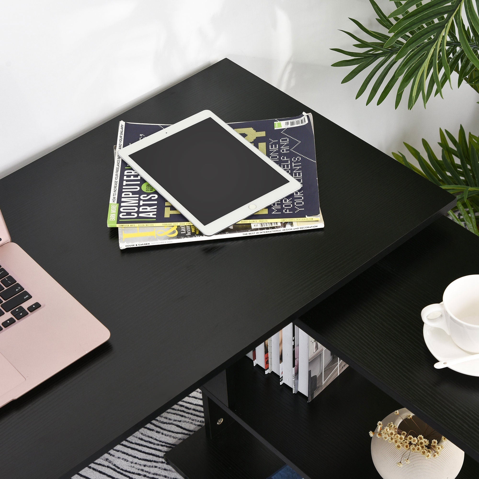 L Shaped 360 Degree Rotating Corner Desk-thumbmail-9