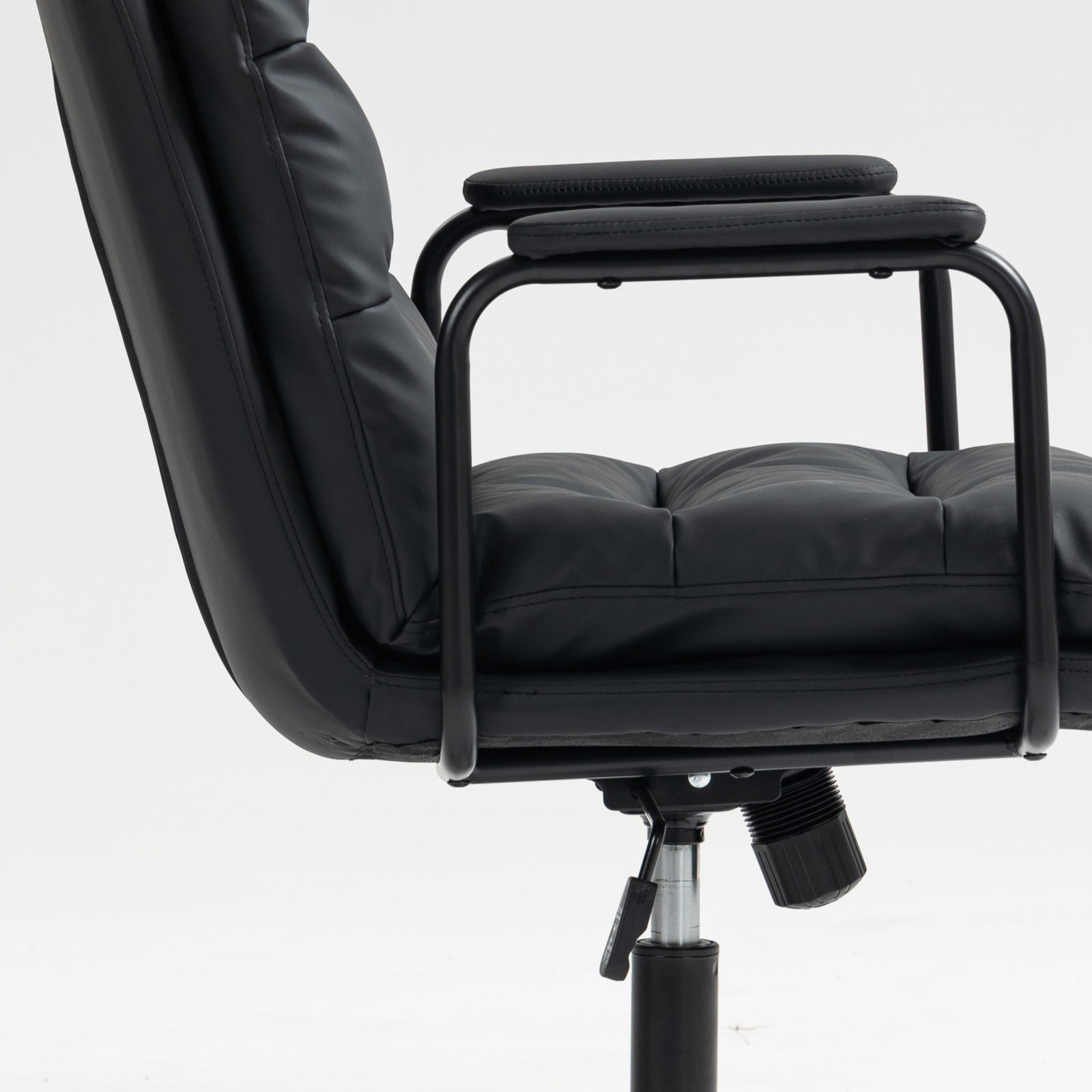 Mid Back Ergonomic PU Leather Rolling Swivel Chair-thumbmail-6