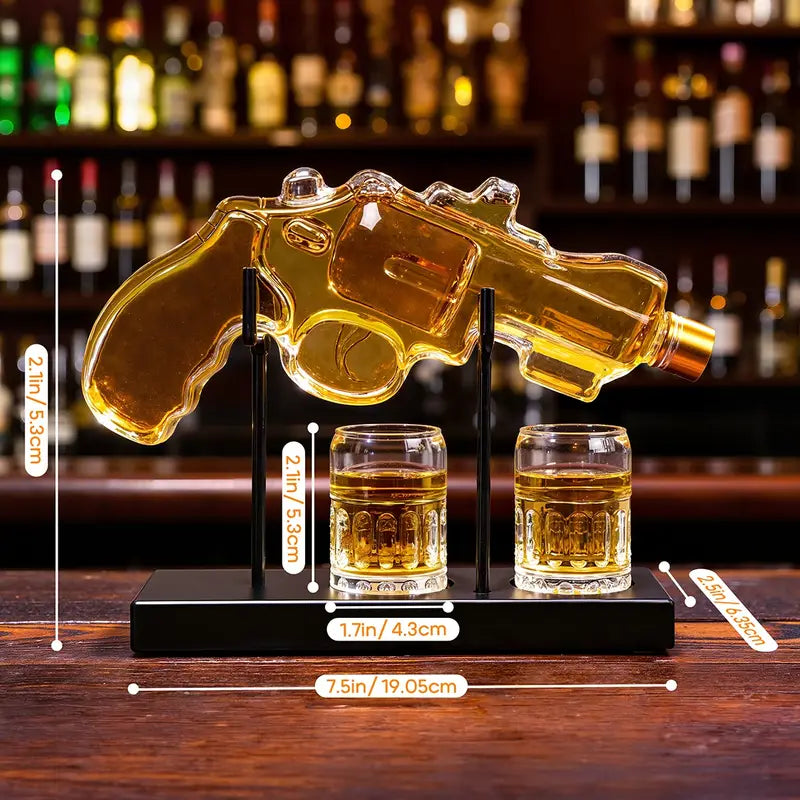 Classic Revolver Whiskey Decanter Set-thumbmail-3