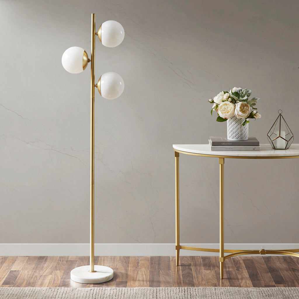 3-Globe Light Floor Lamp With Marble Base-thumbmail-7