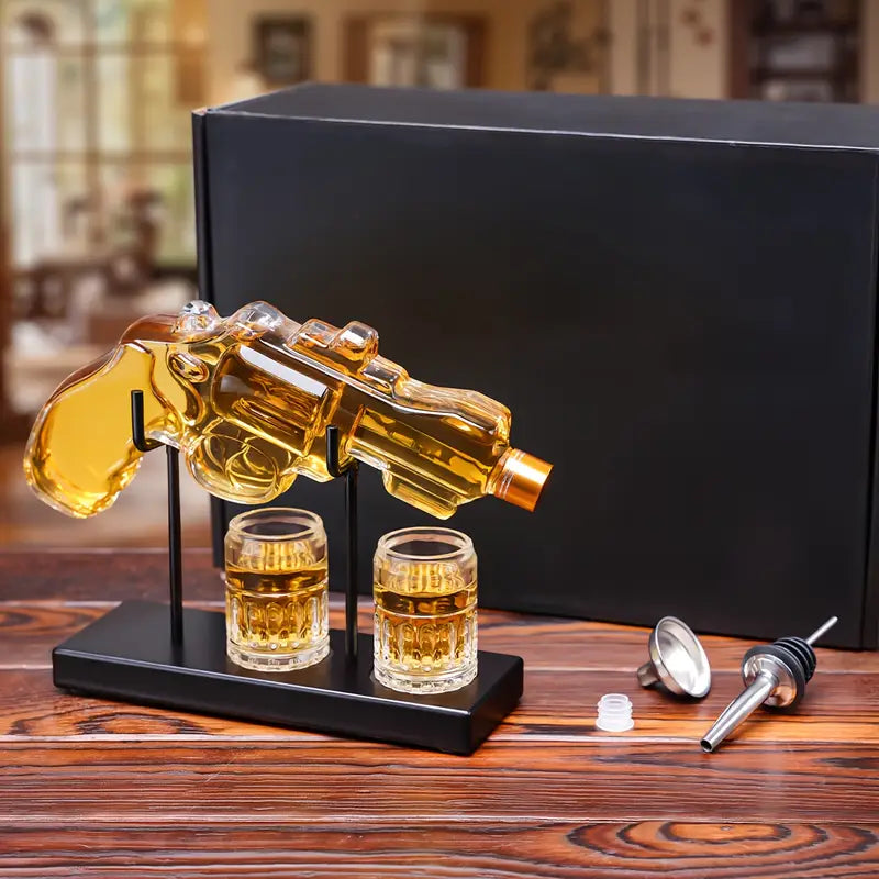 Classic Revolver Whiskey Decanter Set-thumbmail-2