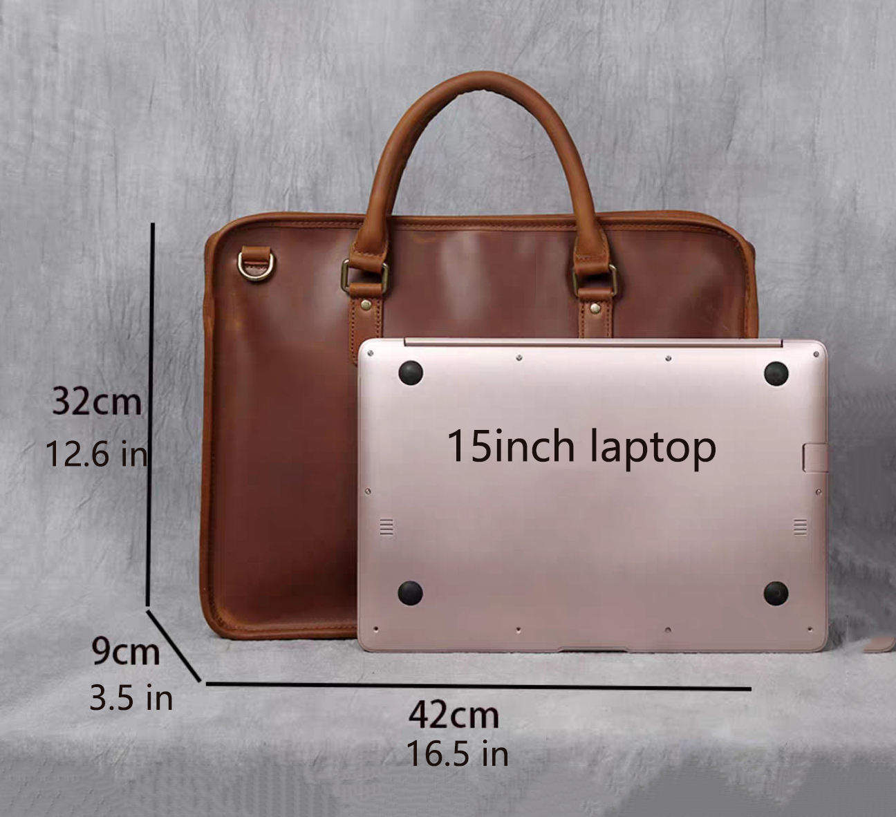 The Hemming Leather Laptop Bag | Vintage Leather Briefcase-thumbmail-7