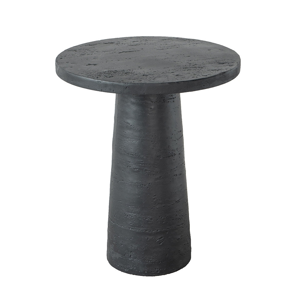 Black Round Side Table With Pedestal Base-thumbmail-5