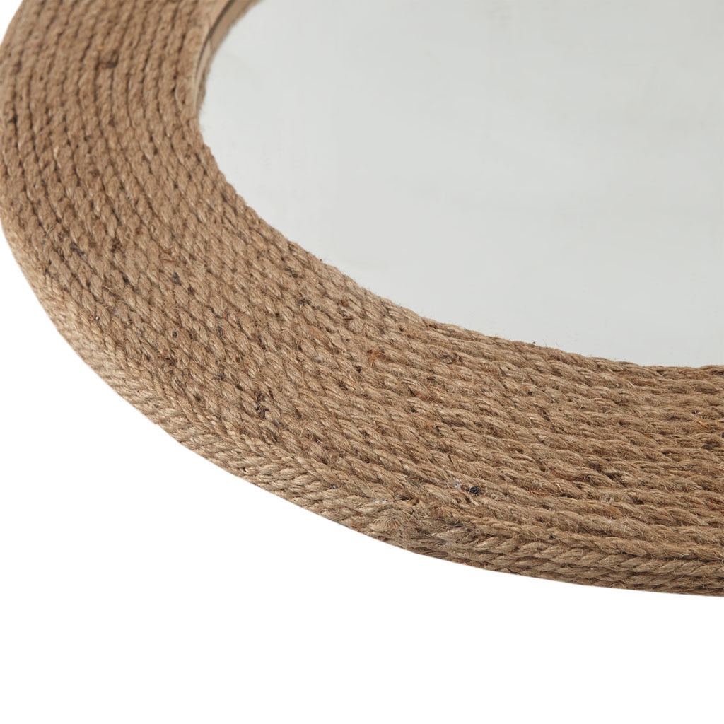 Natural Jute Rope Round Wall Mirror-thumbmail-5