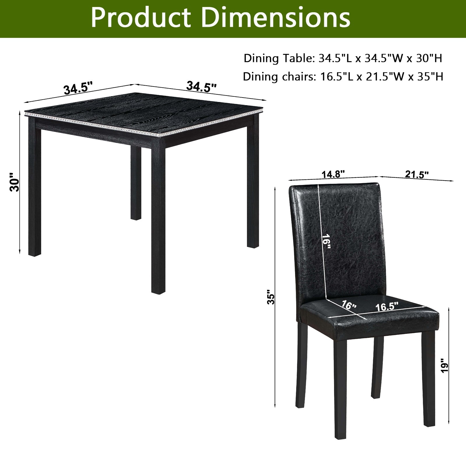 5 Piece Wooden Dining Table Set-thumbmail-10