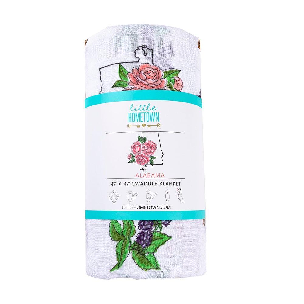 Alabama Baby Muslin Swaddle Blanket (Floral)-thumbmail-6
