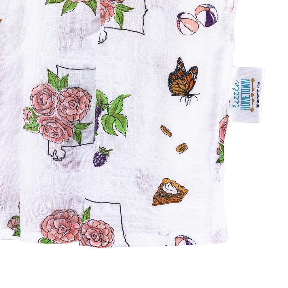 Alabama Baby Muslin Swaddle Blanket (Floral)-thumbmail-1