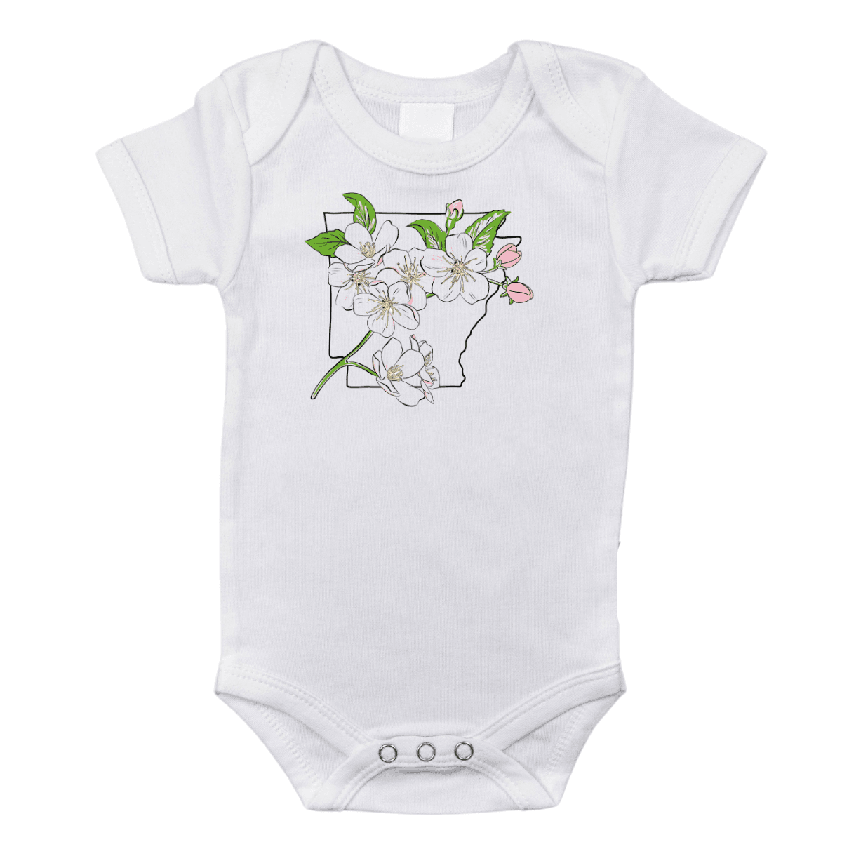 Arkansas Apple Blossom Baby Onesie-thumbmail-1