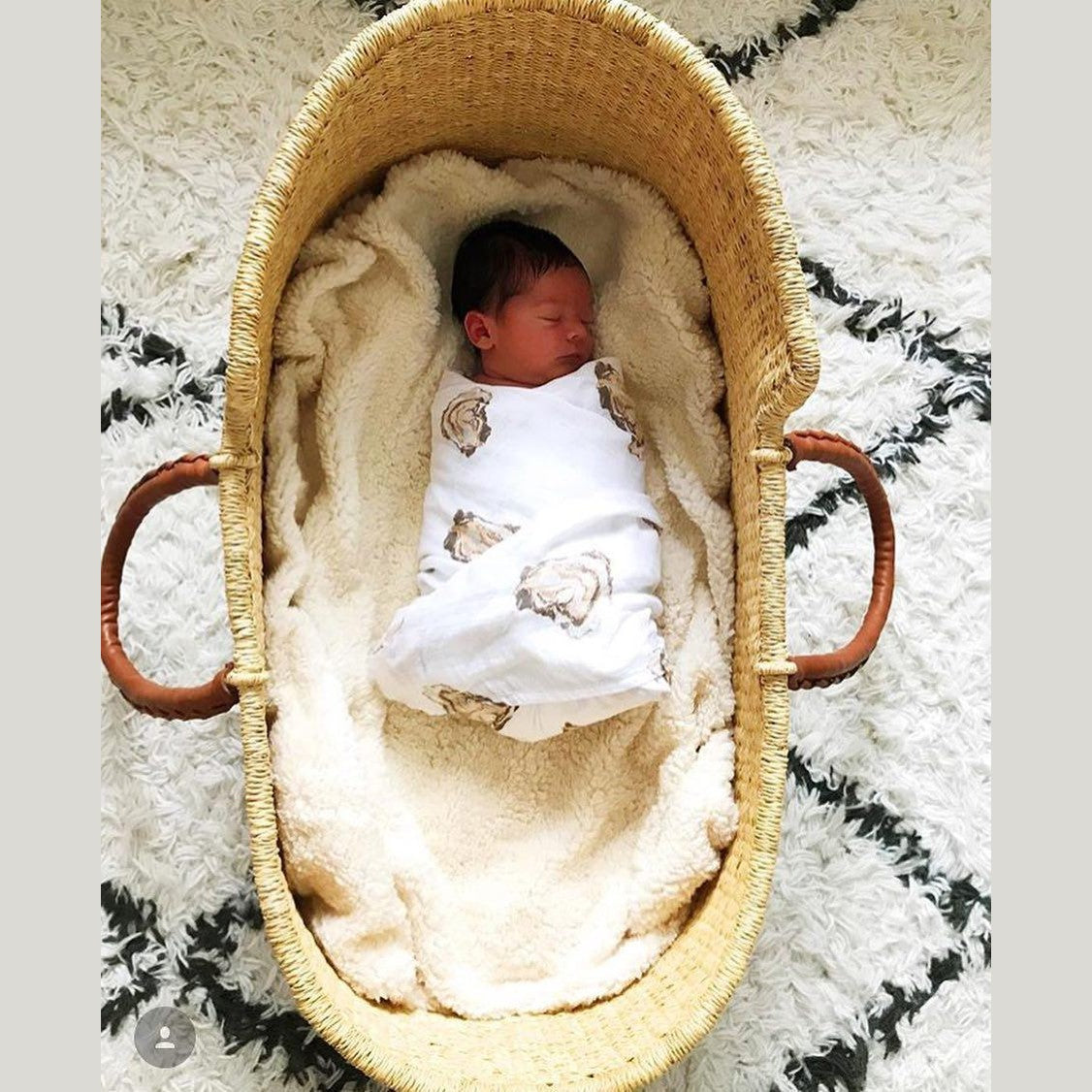 Aw, Shucks! Oyster Baby Muslin Swaddle Blanket-thumbmail-6