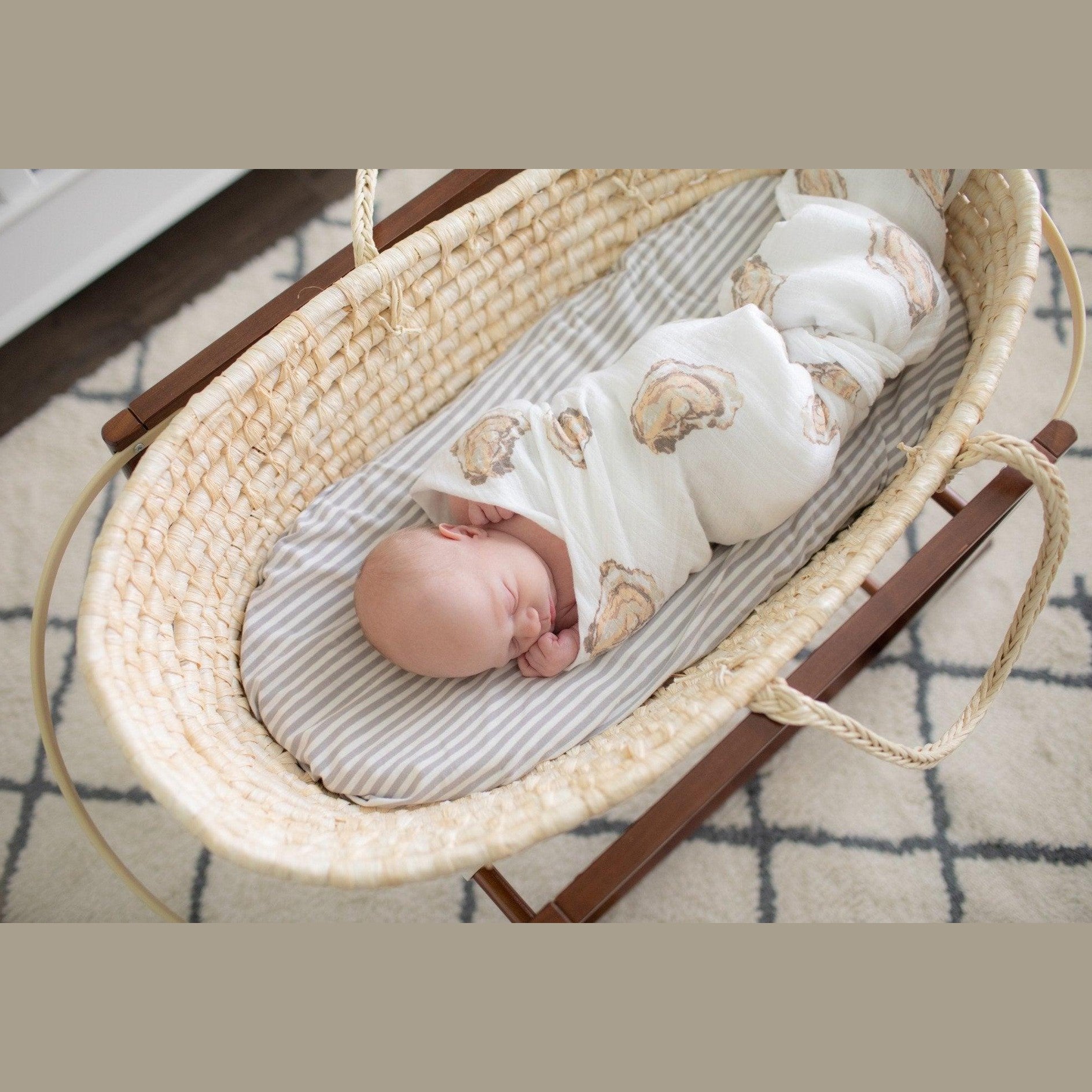Aw, Shucks! Oyster Baby Muslin Swaddle Blanket-thumbmail-9