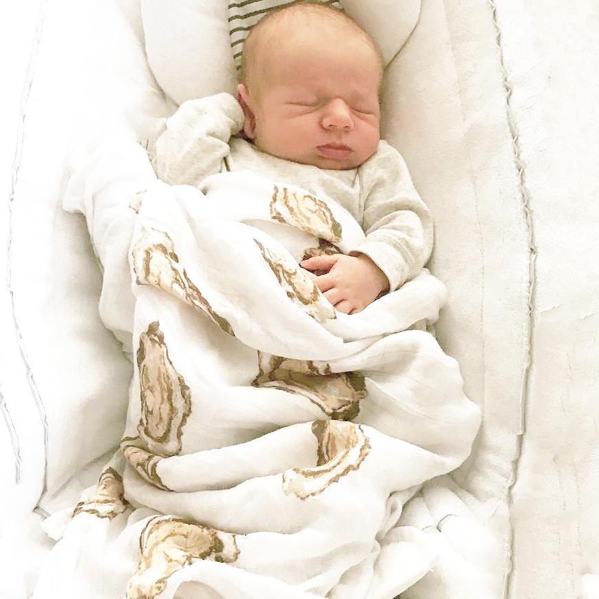 Aw, Shucks! Oyster Baby Muslin Swaddle Blanket-thumbmail-10