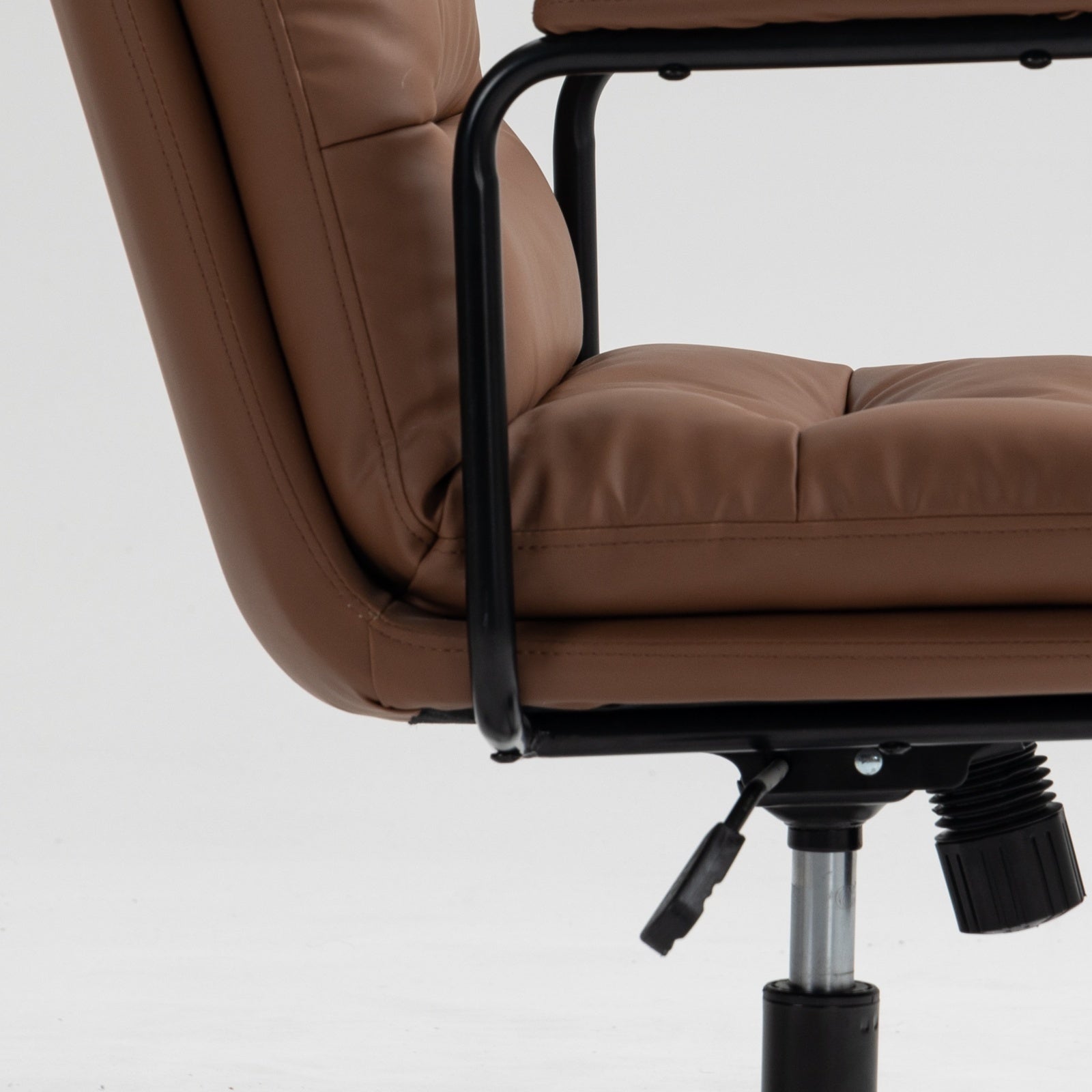 Mid Back PU Leather Home Office Chair-thumbmail-1