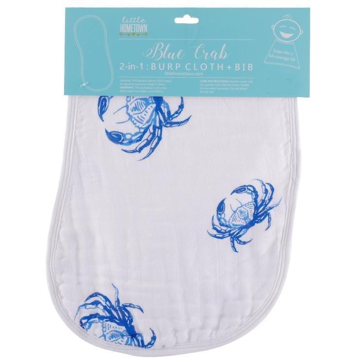 Baby Burp Cloth & Bib Combo: Blue Crab-thumbmail-1