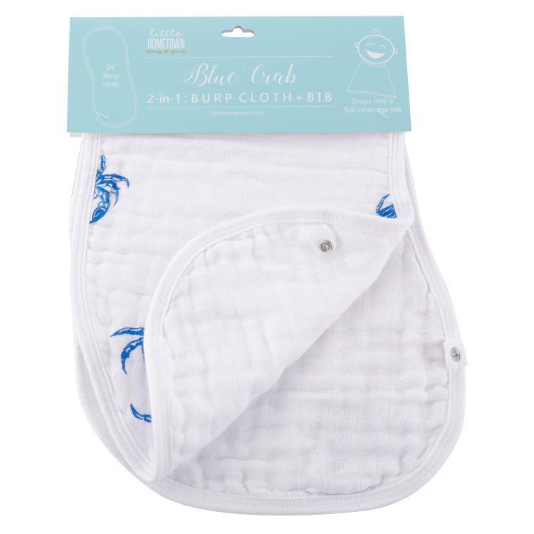 Baby Burp Cloth & Bib Combo: Blue Crab-thumbmail-2