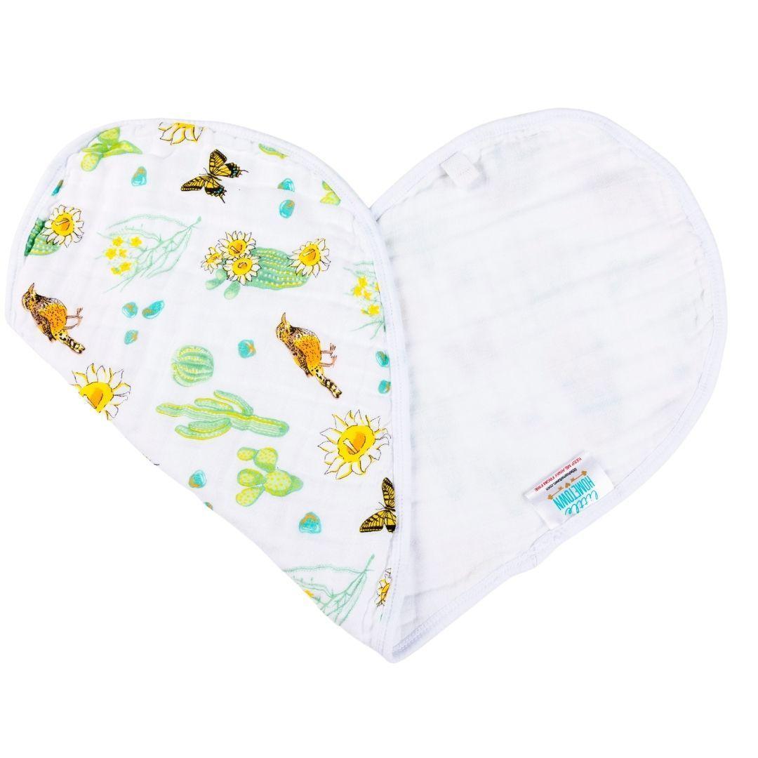 Baby Burp Cloth & Bib Combo: Cactus Blossom-thumbmail-3
