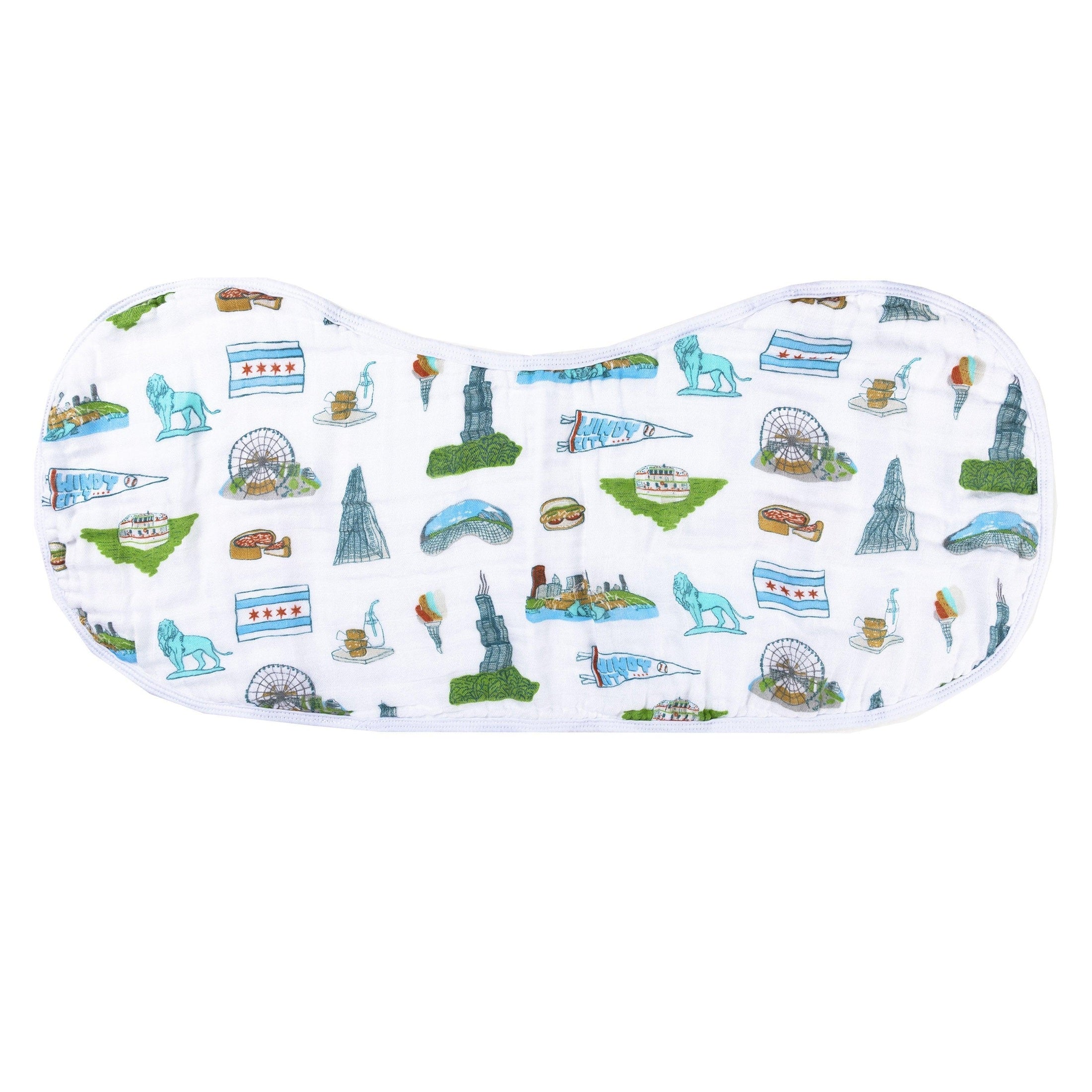 Baby Burp Cloth & Bib Combo: Chicago Baby-thumbmail-3