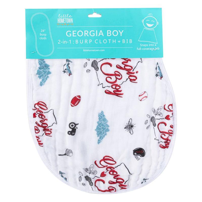 Baby Burp Cloth & Bib Combo: Georgia Boy-thumbmail-2