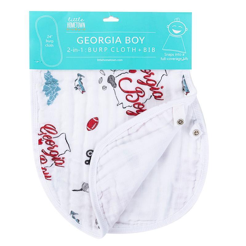 Baby Burp Cloth & Bib Combo: Georgia Boy-thumbmail-4
