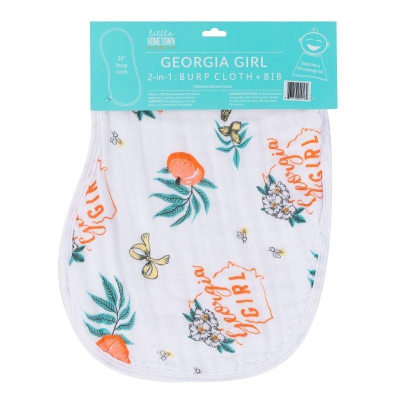 Baby Burp Cloth & Bib Combo: Georgia Girl-thumbmail-3