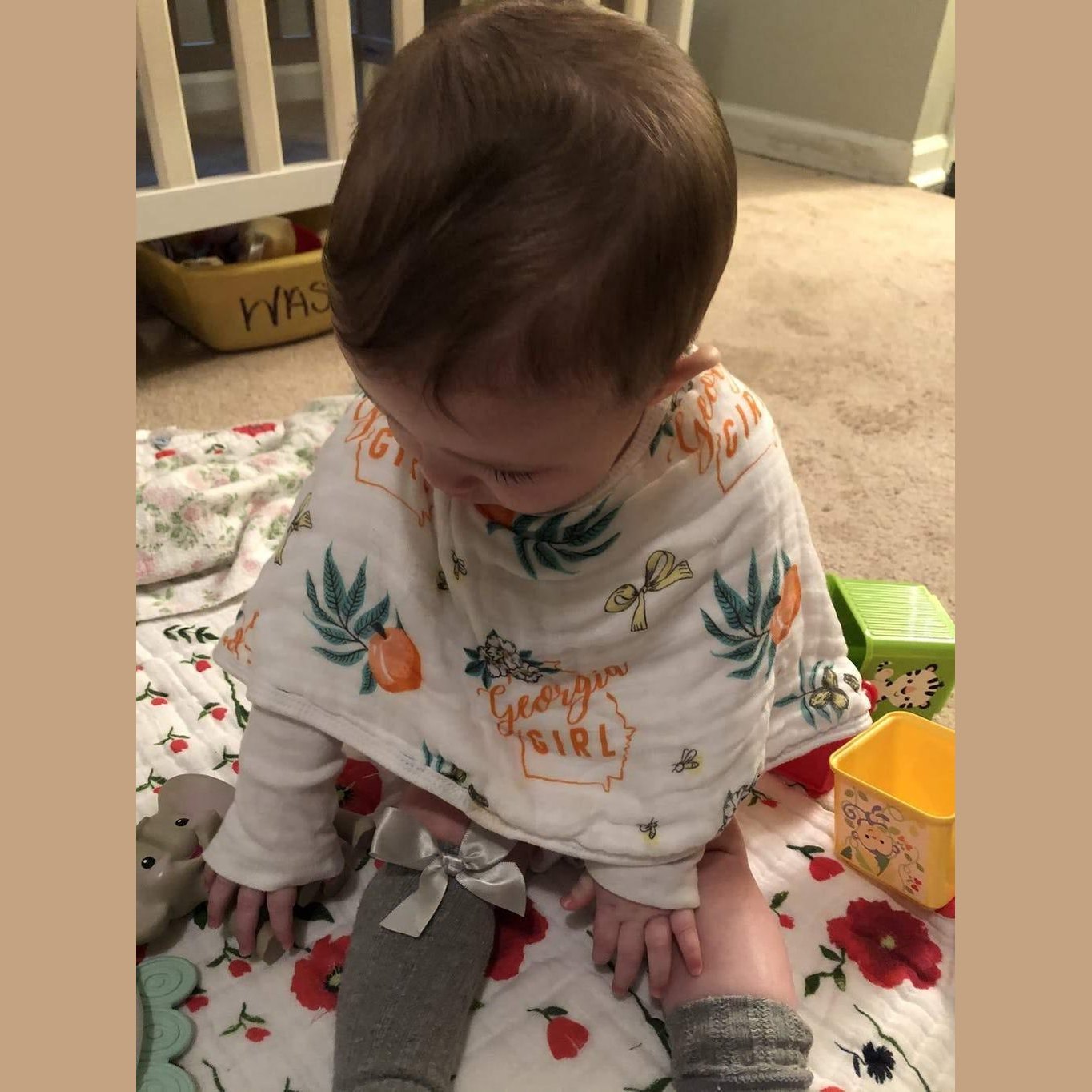 Baby Burp Cloth & Bib Combo: Georgia Girl-thumbmail-1