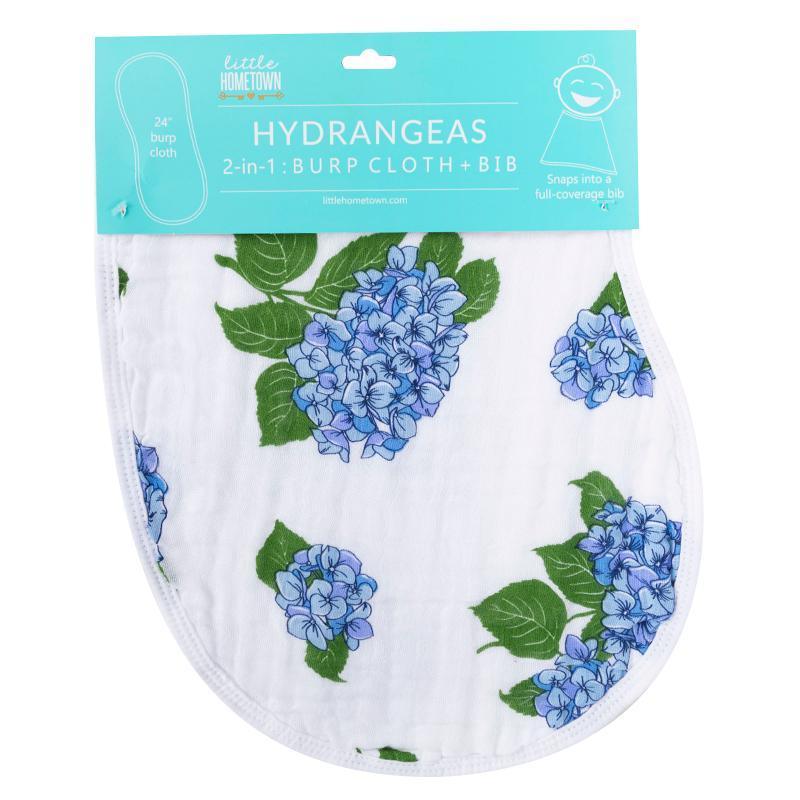 Baby Burp Cloth & Bib Combo: Hydrangeas-thumbmail-4