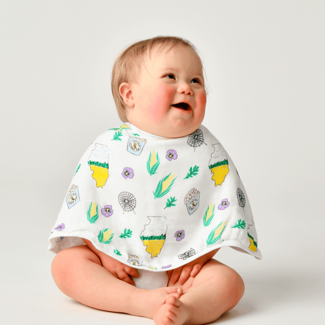 Baby Burp Cloth & Bib Combo: Illinois-thumbmail-2