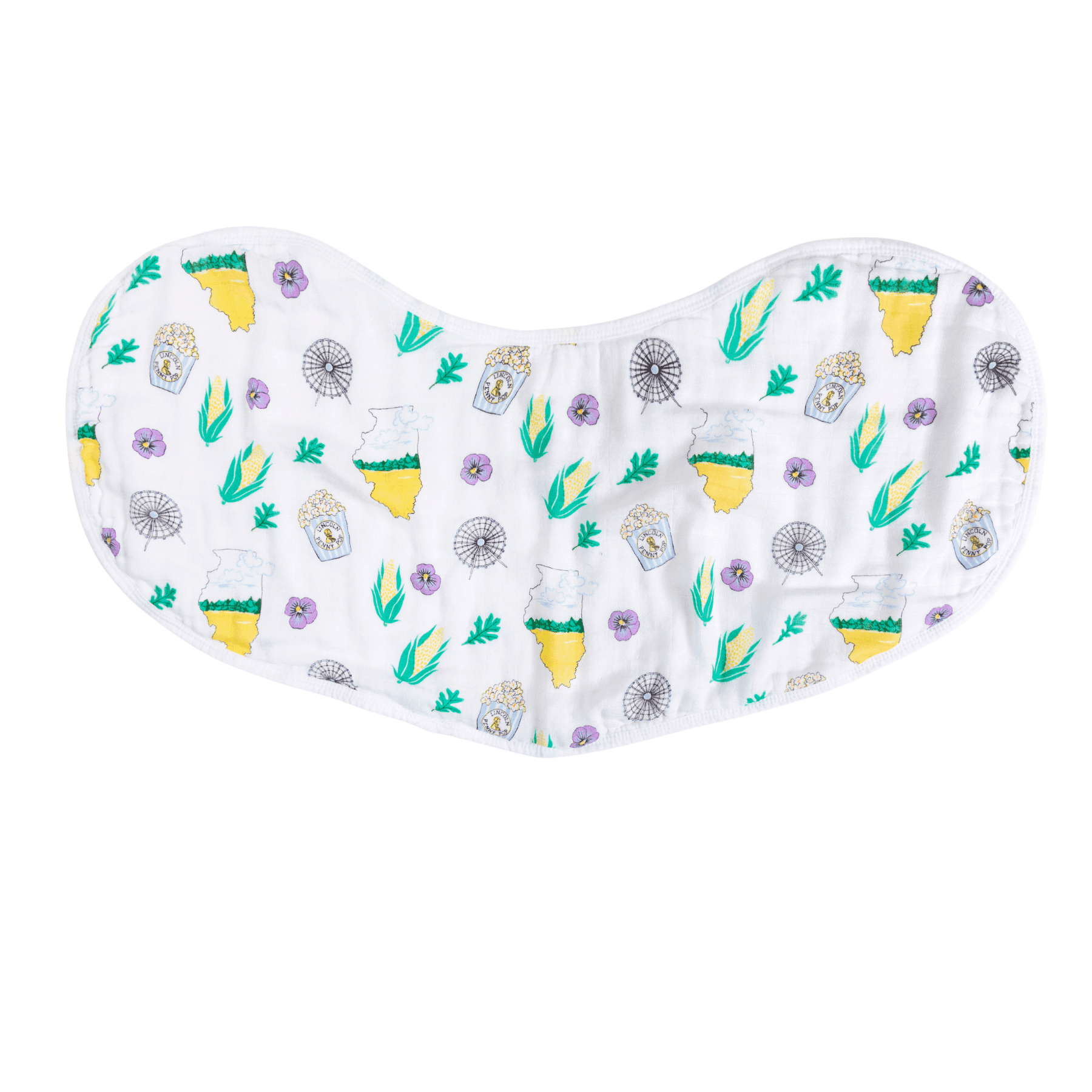 Baby Burp Cloth & Bib Combo: Illinois-thumbmail-4