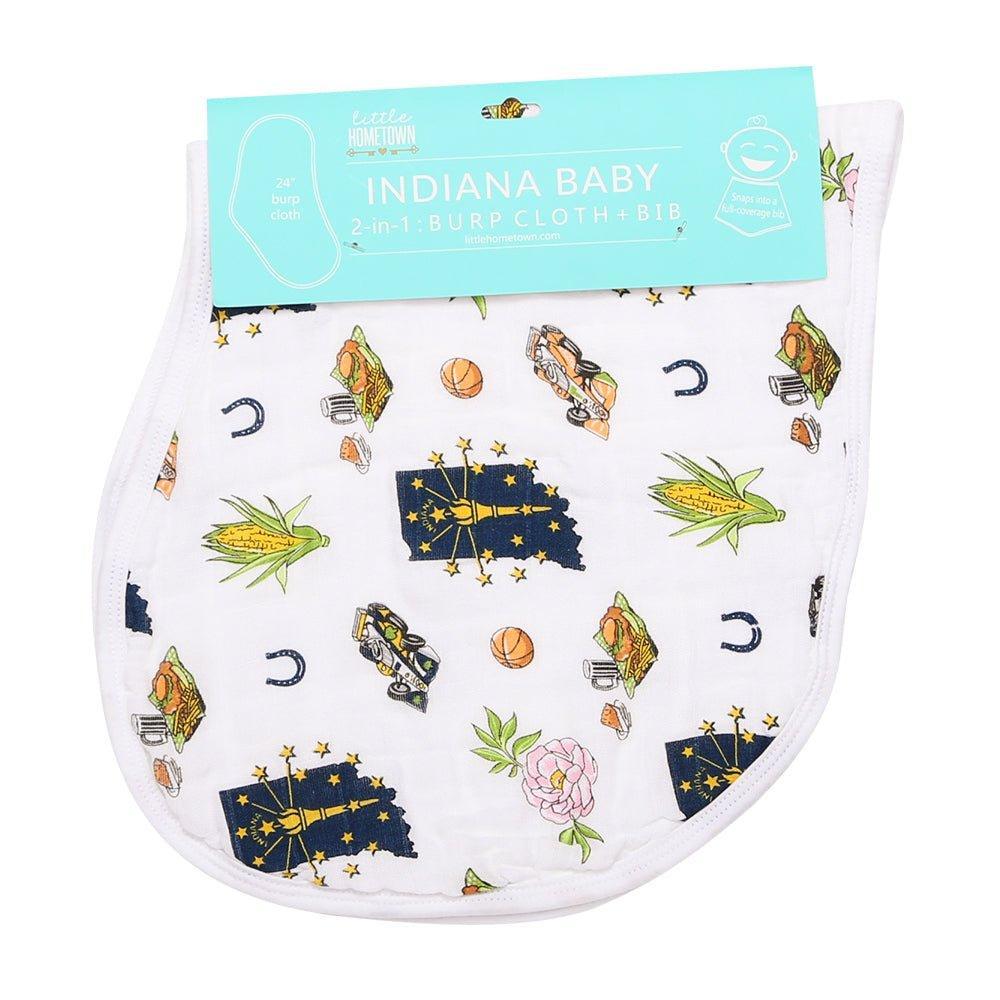 Baby Burp Cloth & Bib Combo: Indiana-thumbmail-2