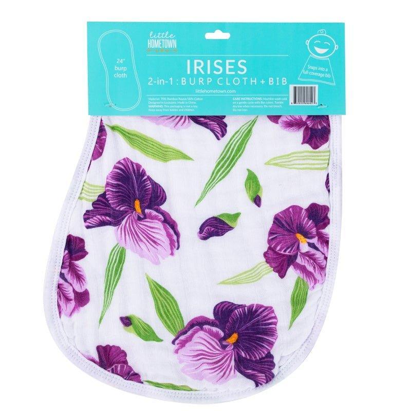 Baby Burp Cloth & Bib Combo: Iris-thumbmail-1