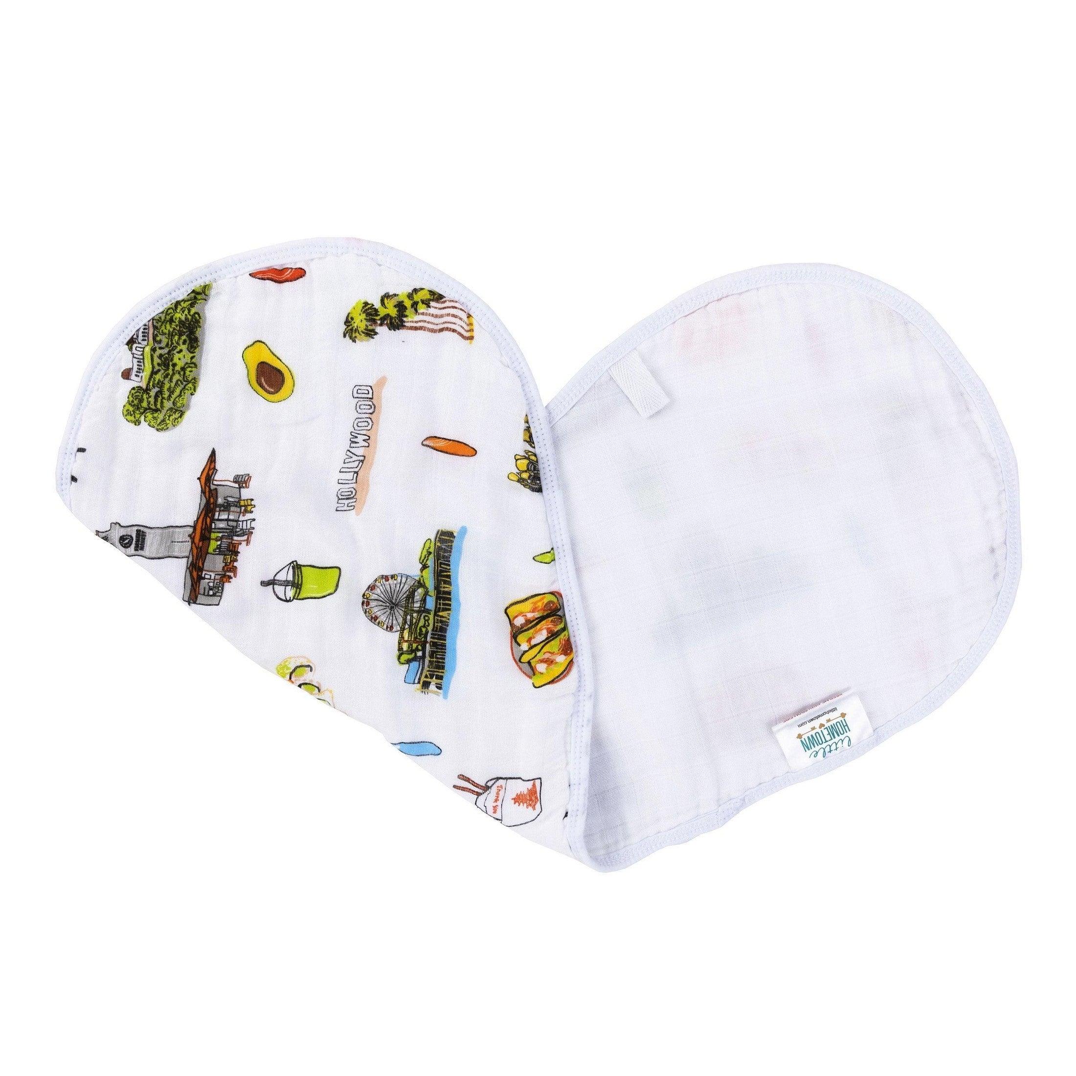 Baby Burp Cloth & Bib Combo: Los Angeles Baby-thumbmail-2