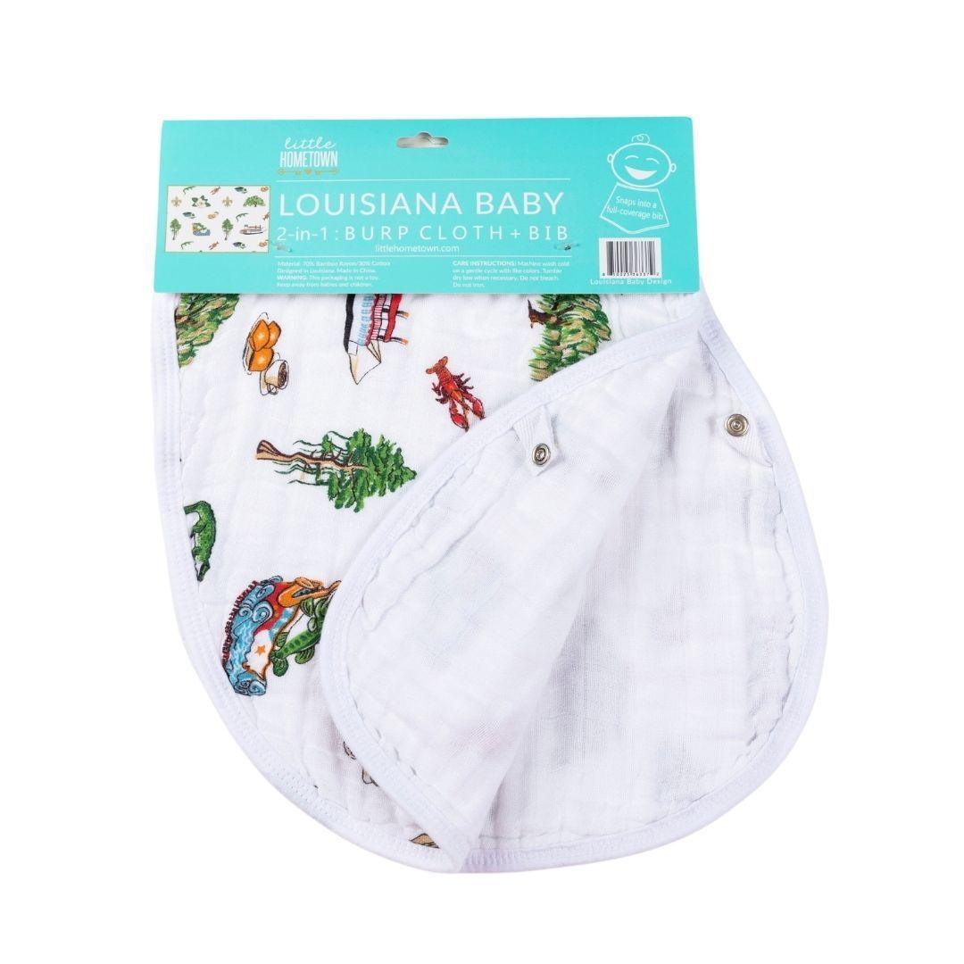 Baby Burp Cloth & Bib Combo: Louisiana Baby-thumbmail-2