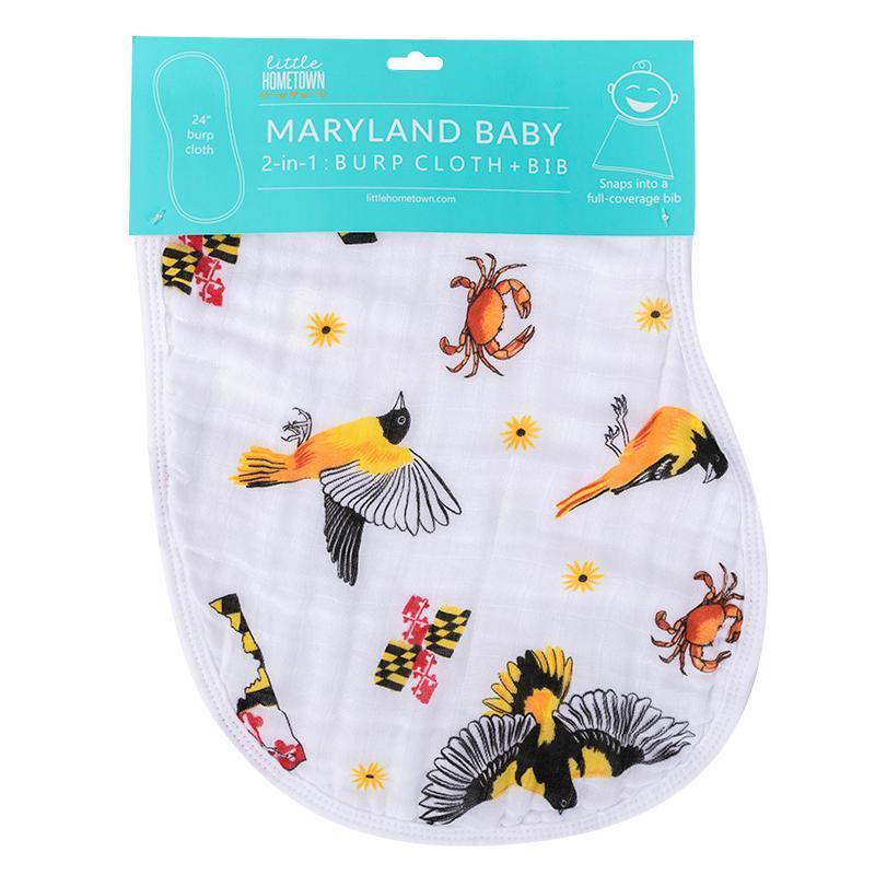 Baby Burp Cloth & Bib Combo: Maryland Baby-thumbmail-1