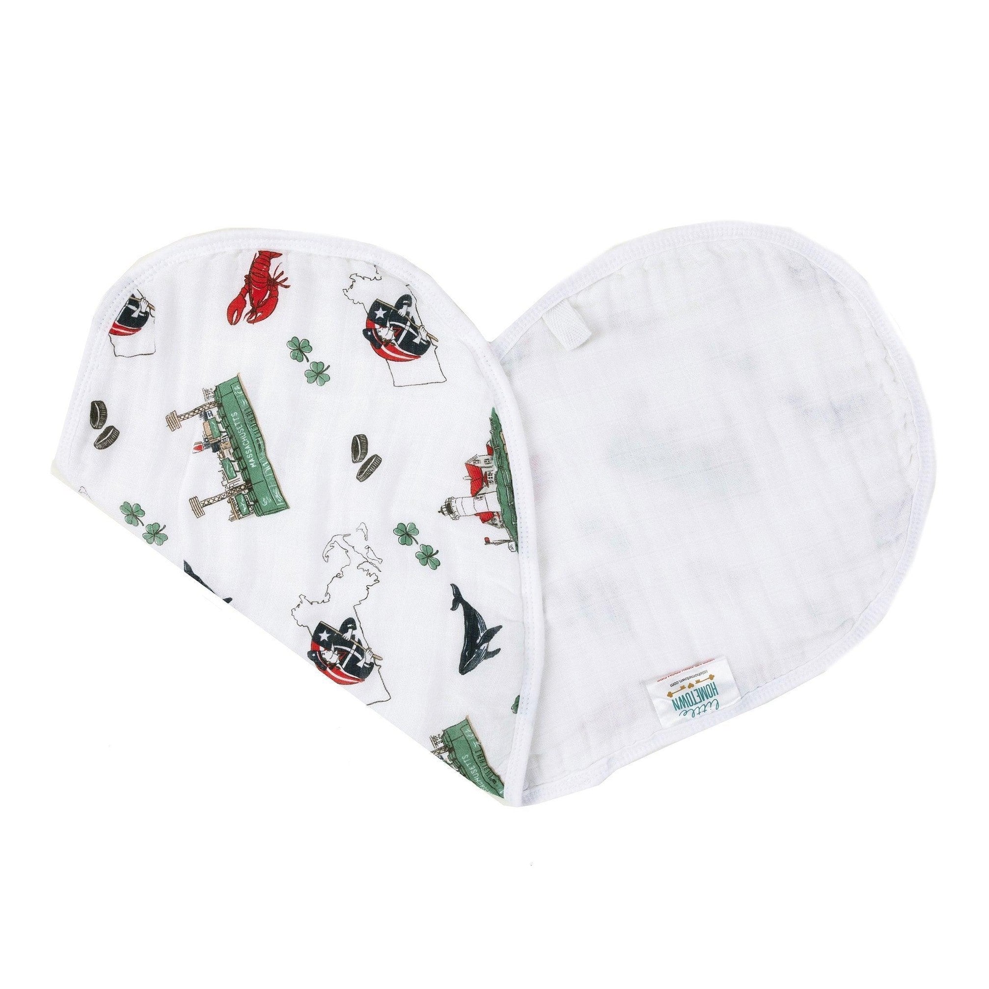 Baby Burp Cloth & Bib Combo: Massachusetts Baby-thumbmail-3
