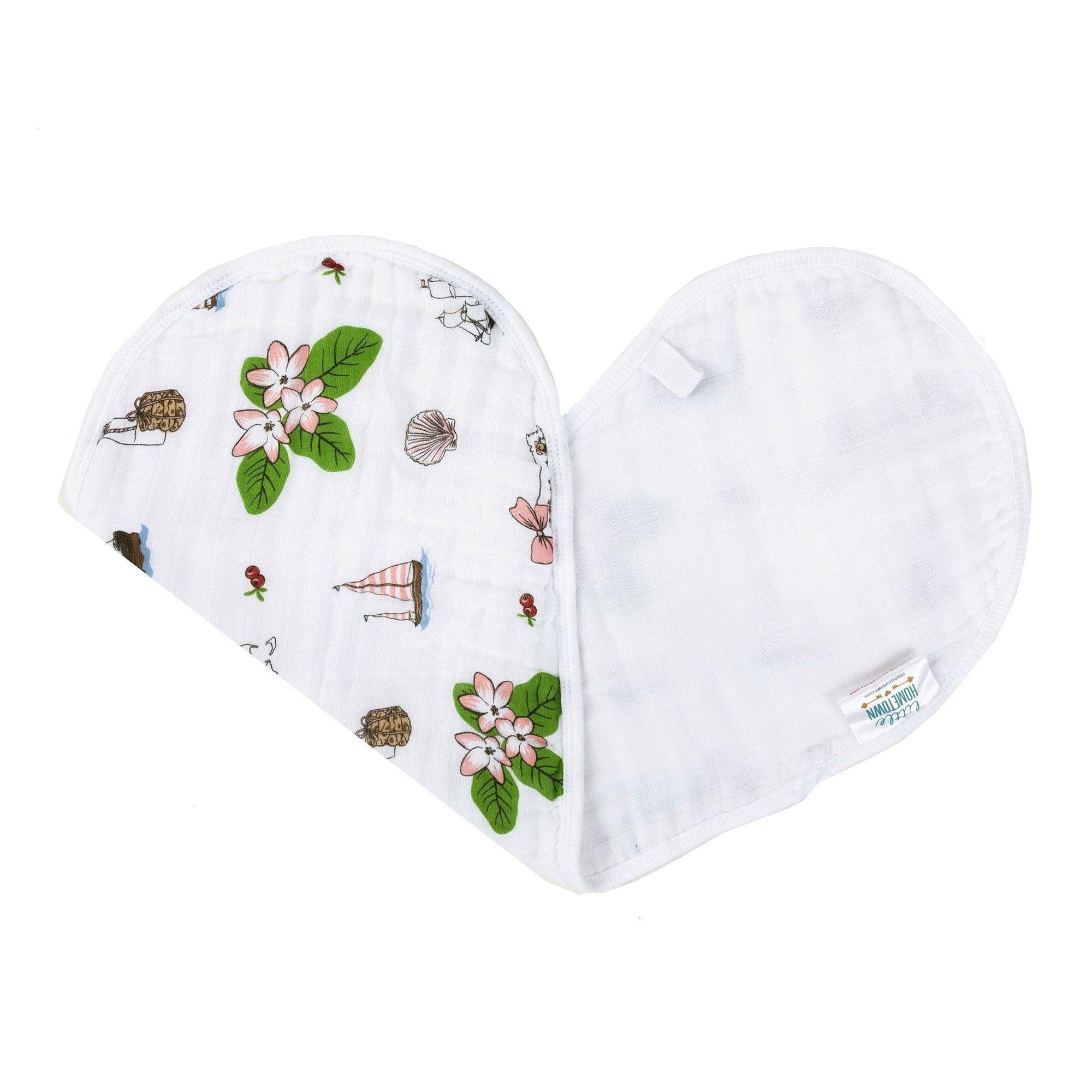 Baby Burp Cloth & Bib Combo: Massachusetts (Floral)-thumbmail-4