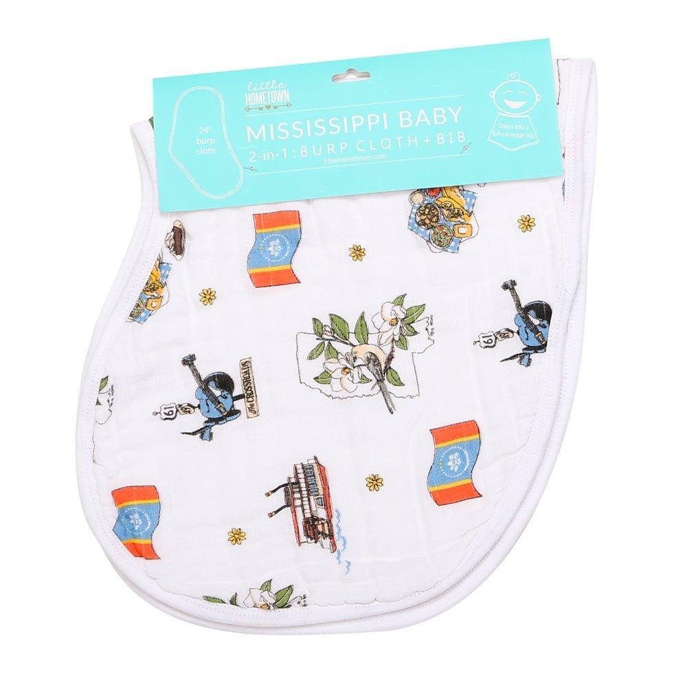 Baby Burp Cloth & Bib Combo: Mississippi-thumbmail-1