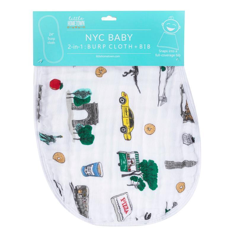 Baby Burp Cloth & Bib Combo:  New York City Baby-thumbmail-3