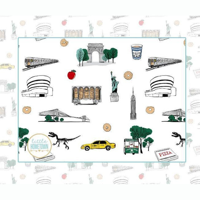 Baby Burp Cloth & Bib Combo:  New York City Baby-thumbmail-2