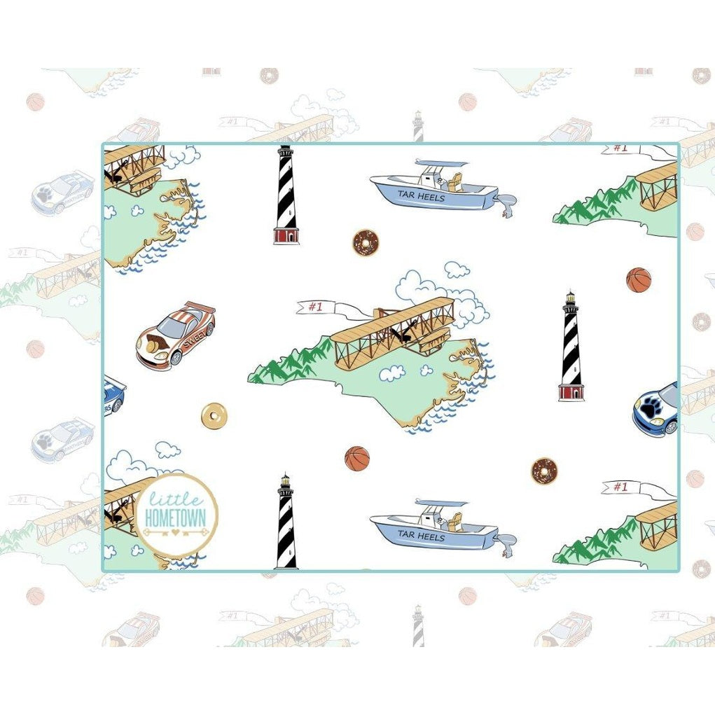 Baby Burp Cloth & Bib Combo: North Carolina Baby-thumbmail-2