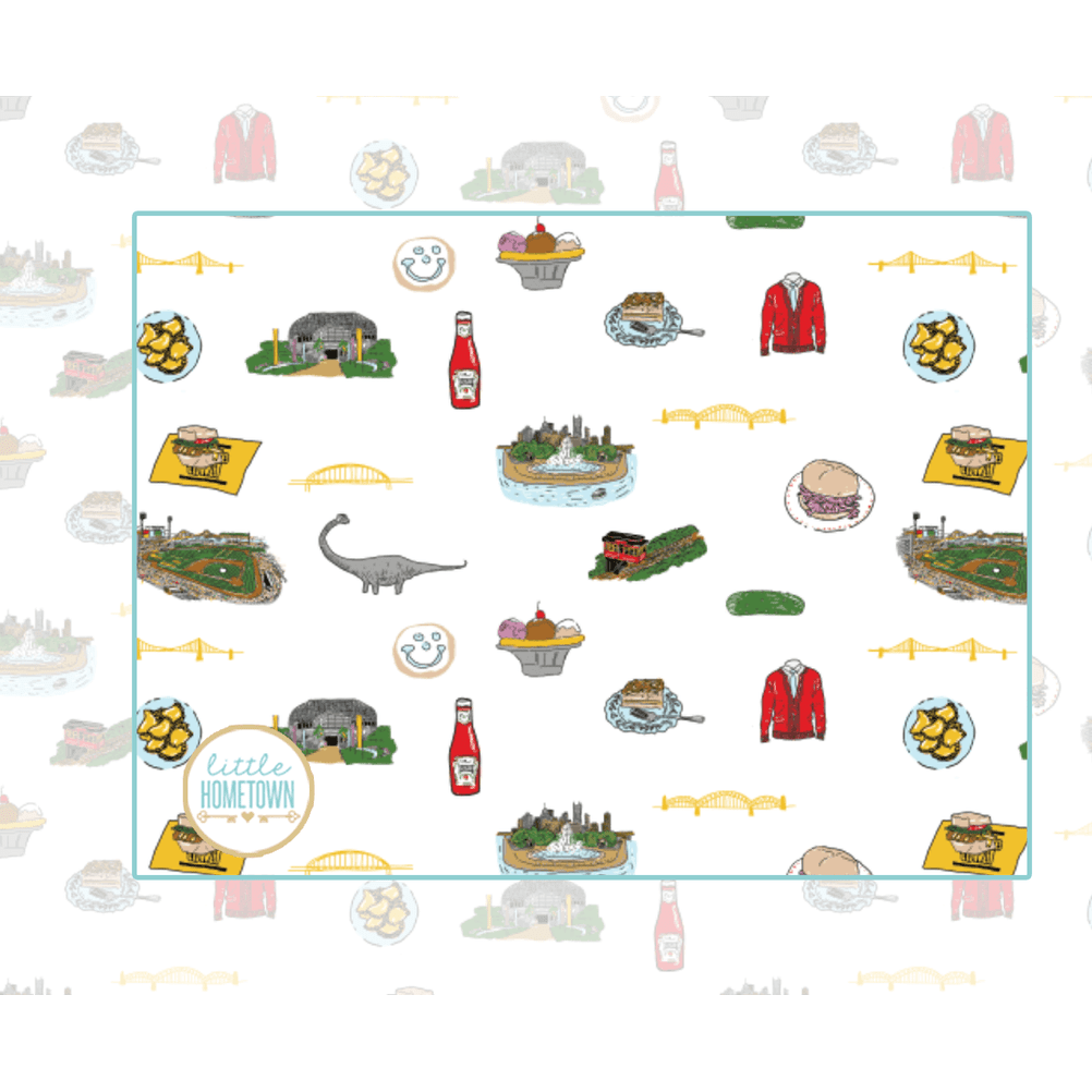Baby Burp Cloth & Bib Combo:  Pittsburgh-thumbmail-5
