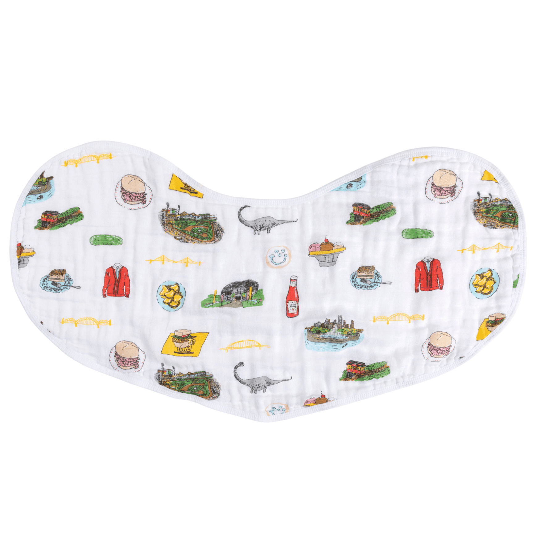 Baby Burp Cloth & Bib Combo:  Pittsburgh-thumbmail-4