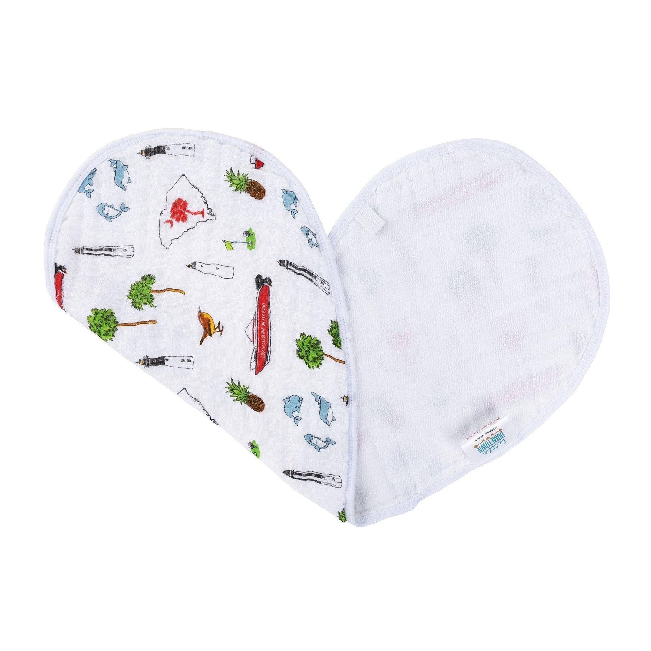 Baby Burp Cloth & Bib Combo: South Carolina Boy-thumbmail-5