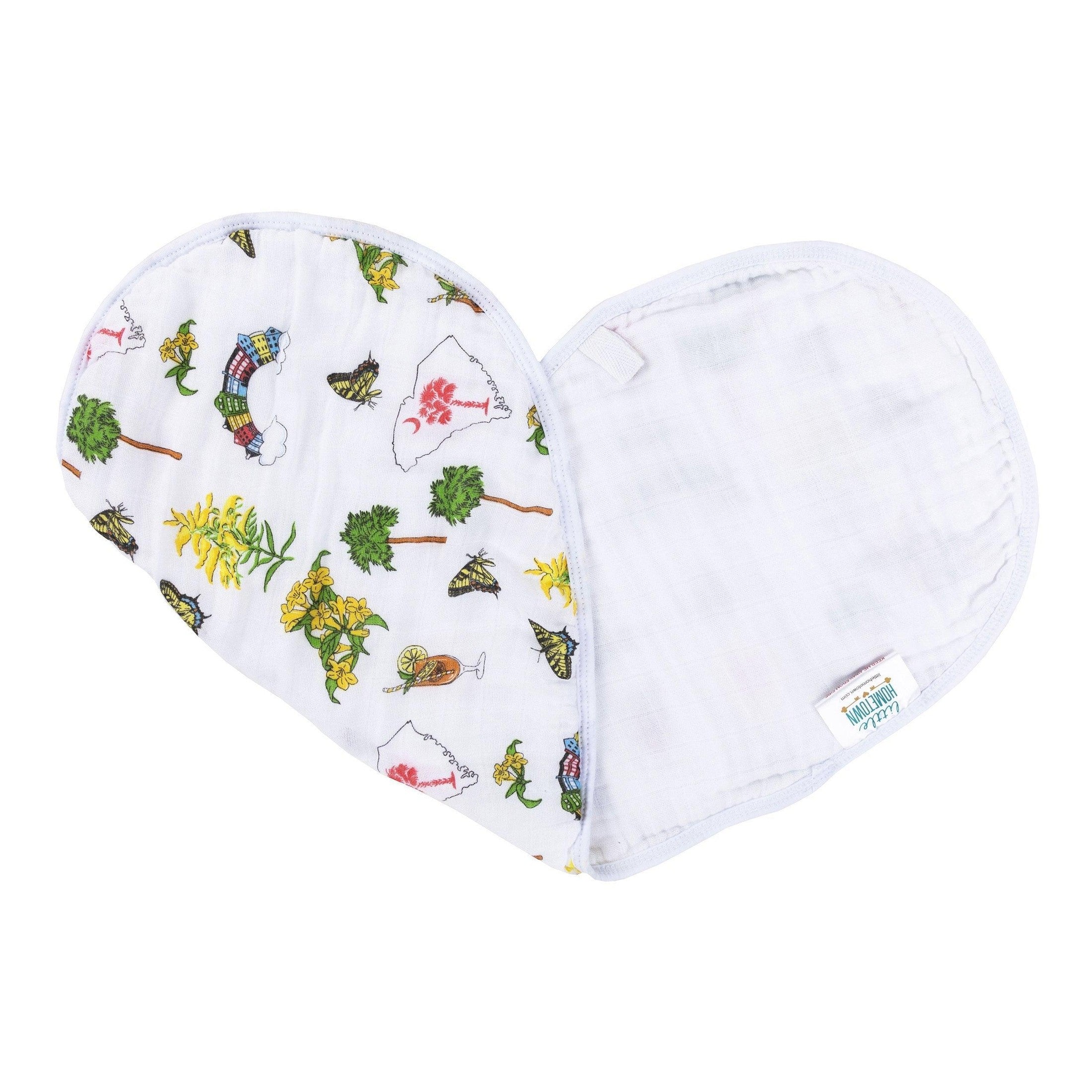 Baby Burp Cloth & Bib Combo: South Carolina Girl-thumbmail-3